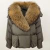 OFTBUY 2024 Winter Jacket Women Natural Real Raccoon Fox Fur Collar White Duck Down Coat Thick Warm Streetwear Casual Outerwear