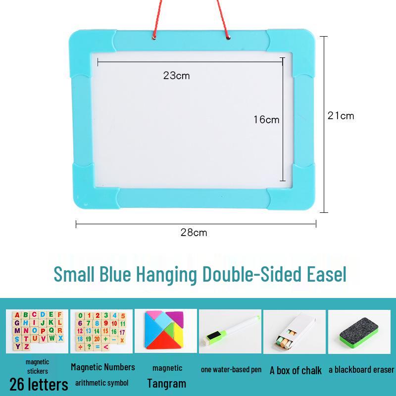 Children s Erasable Wooden Writing Board: Wall-Mounted/Standing Chalkboard & Whiteboard Toy