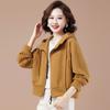 Versatile Hooded Sweatshirt for Women, Fashionable Short Zip Jacket Outfits
