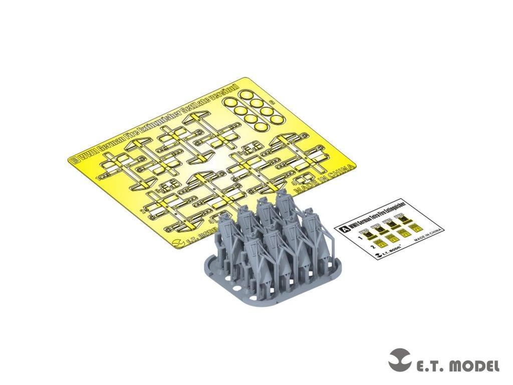 ET Model WWII German Fire Extinguisher Late Model Plastic Model Parts 1/35 Set, (8 Pieces) P35-226 (Military Vehicle)