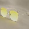New Arrivals Open Run Unisex Thin Frame Unique Color Square Sunglasses
