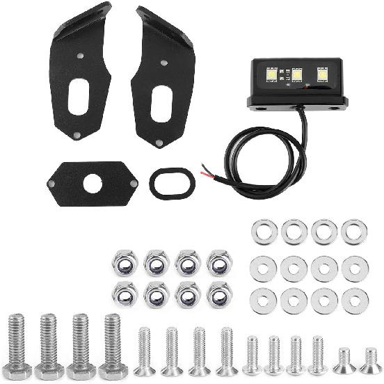 ARAMOX Motorcycle License Plate Bracket, Eliminate License Plate Holder W/LED Lamp Fit for CB250R CB300R 2017?2020