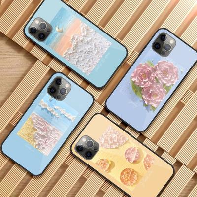 Husă Telefon Pictură Artă 3D Pentru IPhone 14 13 12 11 XS X 8 7 6 Plus Mini Pro Max SE 2022 Husă Telefon Neagră PC TPU Sticlă