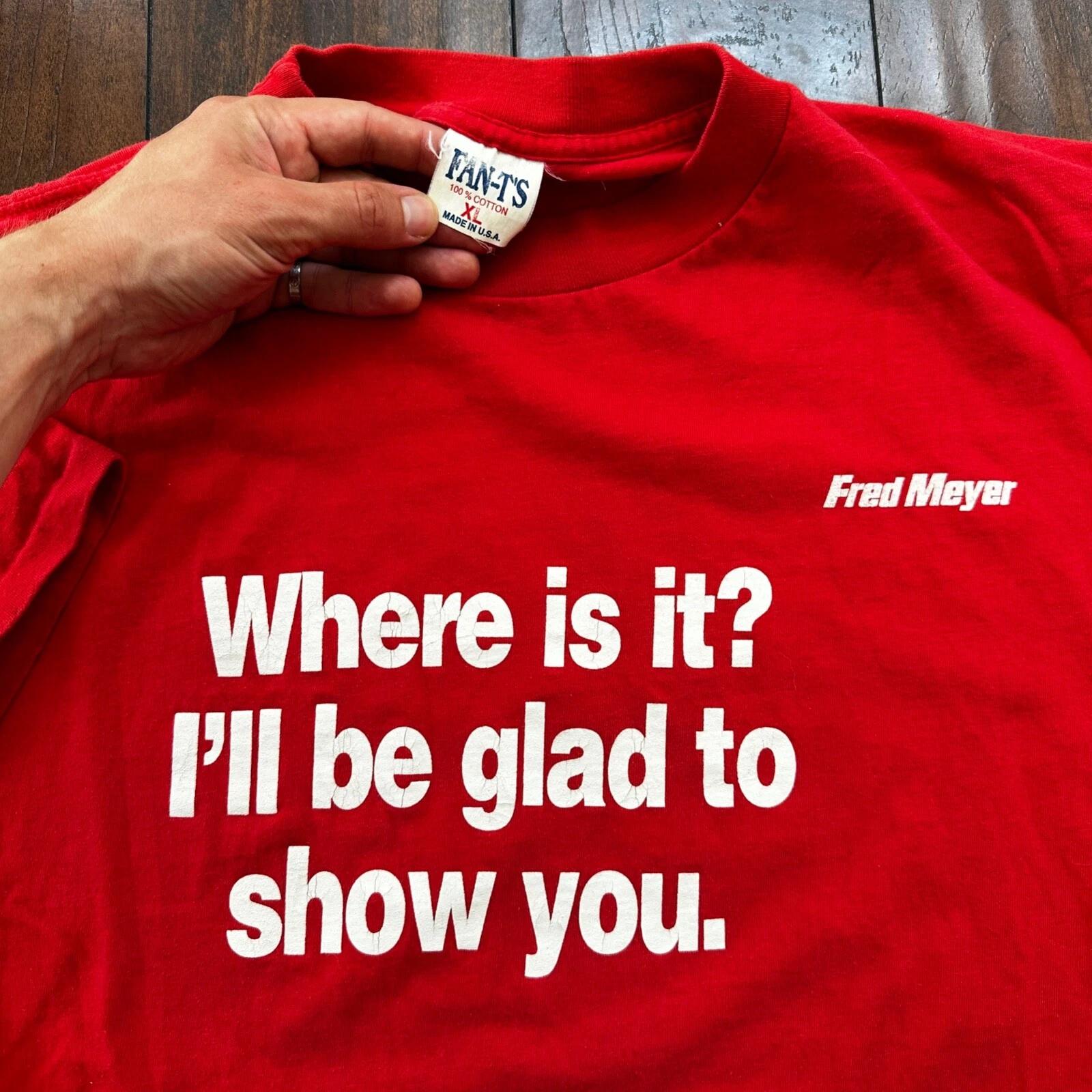Fred Meyer Food Funny Vintage T Shirt Grocery Store Worker Halloween 80s 90s M