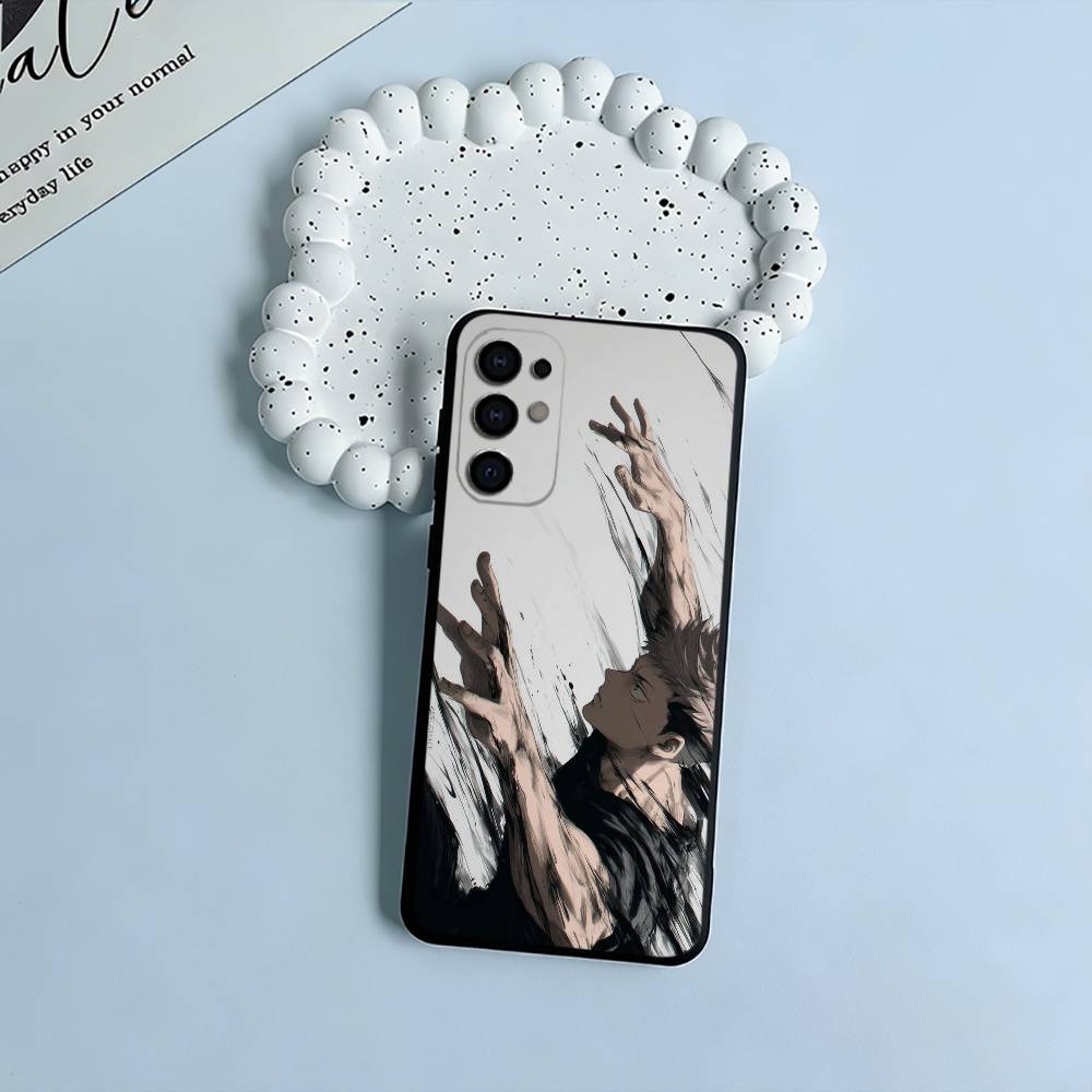 Anime main characters-Yuji Itadori Black Soft Silicone Phone Case for Samsung S25, S24, S21, S22, S23, S30, Ultra, S20, FE, Lite