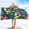 Microfiber Mushroom Beach Towel Wild Flowers Bath Towel Quick Dry Sand Free Hand Towels for Bathroom Travel Yoga Swim Hotel Spa