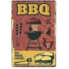 Metal Aluminum Signs BBQ Party Zone Wall Decoration Plaque Vintage Art Poster Iron Painting for Man Cave Home Cafe Garden Club