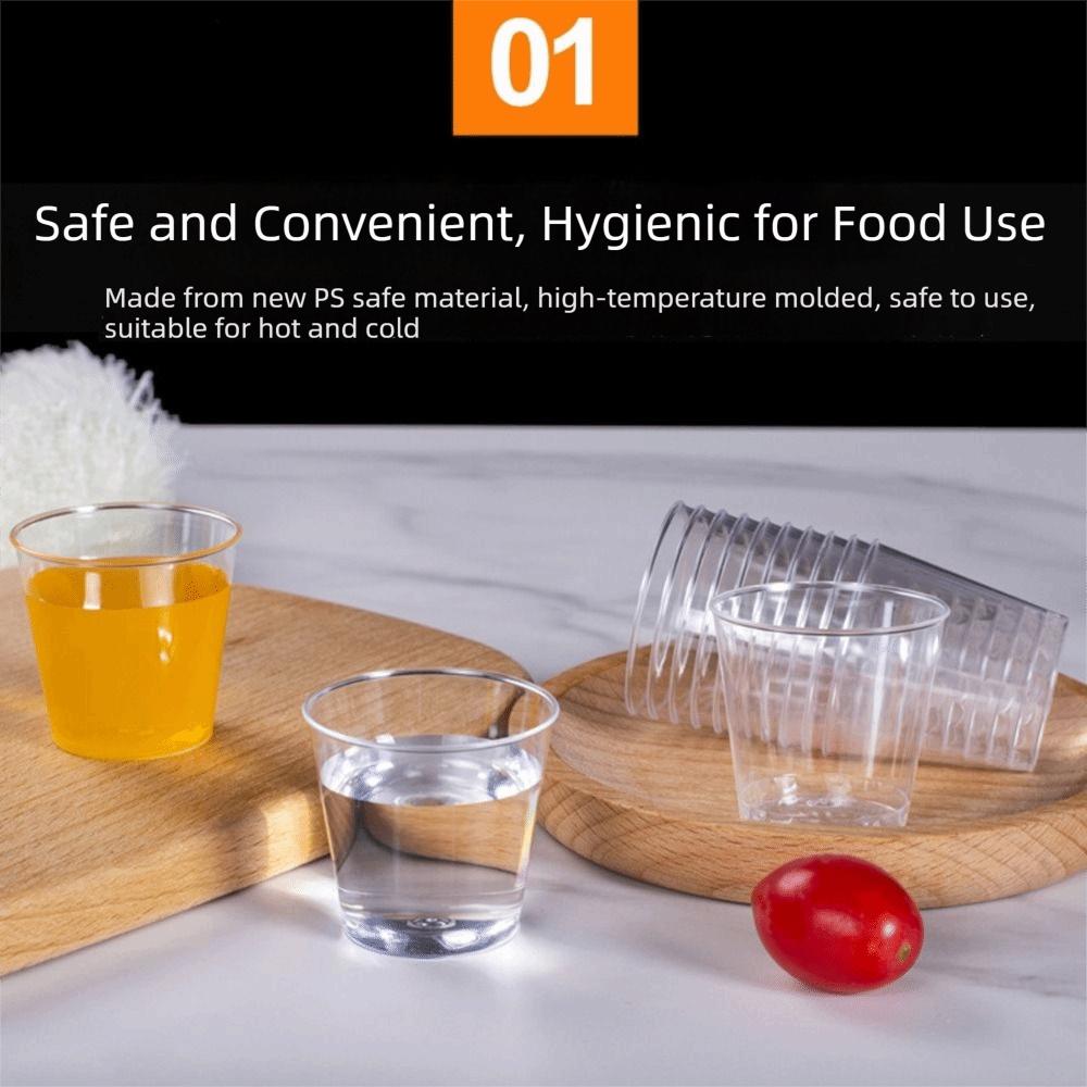 20/50pcs Transparent Clear Plastic Cups Thicken Try Drinking Cup Reusable Muffin Cup Reusable Disposable Plastics Cup