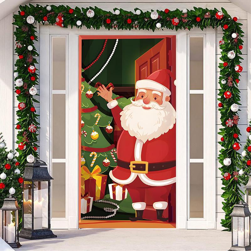 Green Legend Christmas Door Sticker & Hanging Cloth Décor