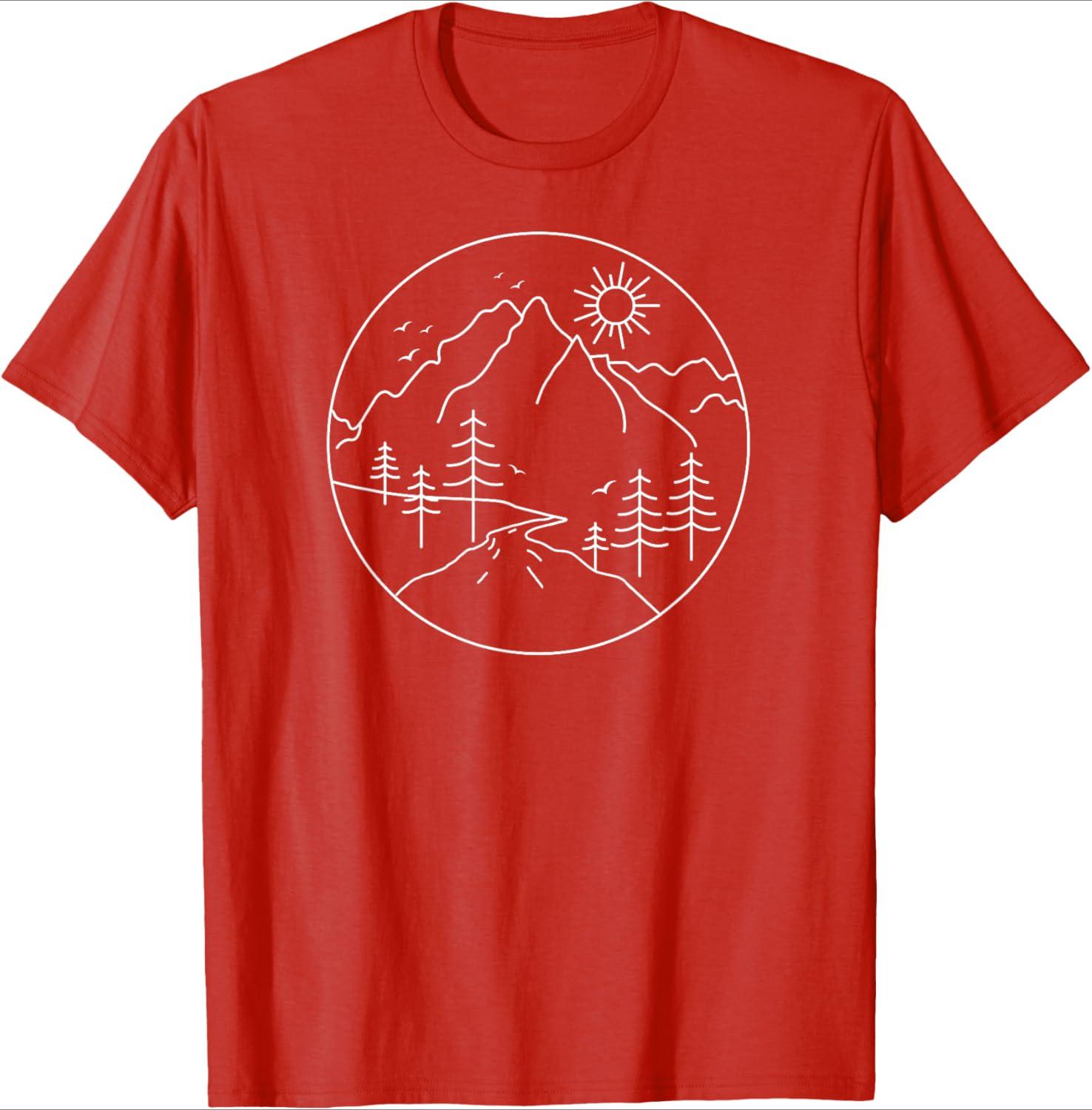 Sunrise Mountain Nature Hiking Camping Outdoors Mountains TShirt S