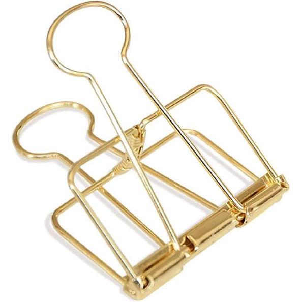 4Pcs Golden Hollow Out Long Tail Wire Binder Clips Paper Binder Clip Binder and Paper Clips Small in Size and Light in Weight Clips