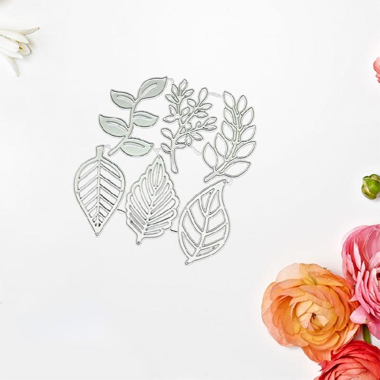 Leaves Pattern Cutting Dies Scrapbooking Stencils Carbon Steel Dies Cut Stencils for Card Making Photo Album Decoration