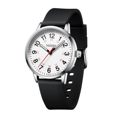 DIZIZID Analog Nurse Watch, Waterproof, Luminous, Easy-to-Read Dial, Urethane Strap, Simple and Stylish, Unisex for Men and Women, Suitable for