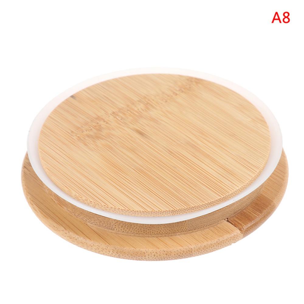 Reusable Bamboo Lids Non Leakage Jar Canning Caps Portable Wooden Covers  Drinking Jar Supplies