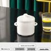 Lilang 750ml Ceramic Double-Boiler Stew Pot with Gold Rim