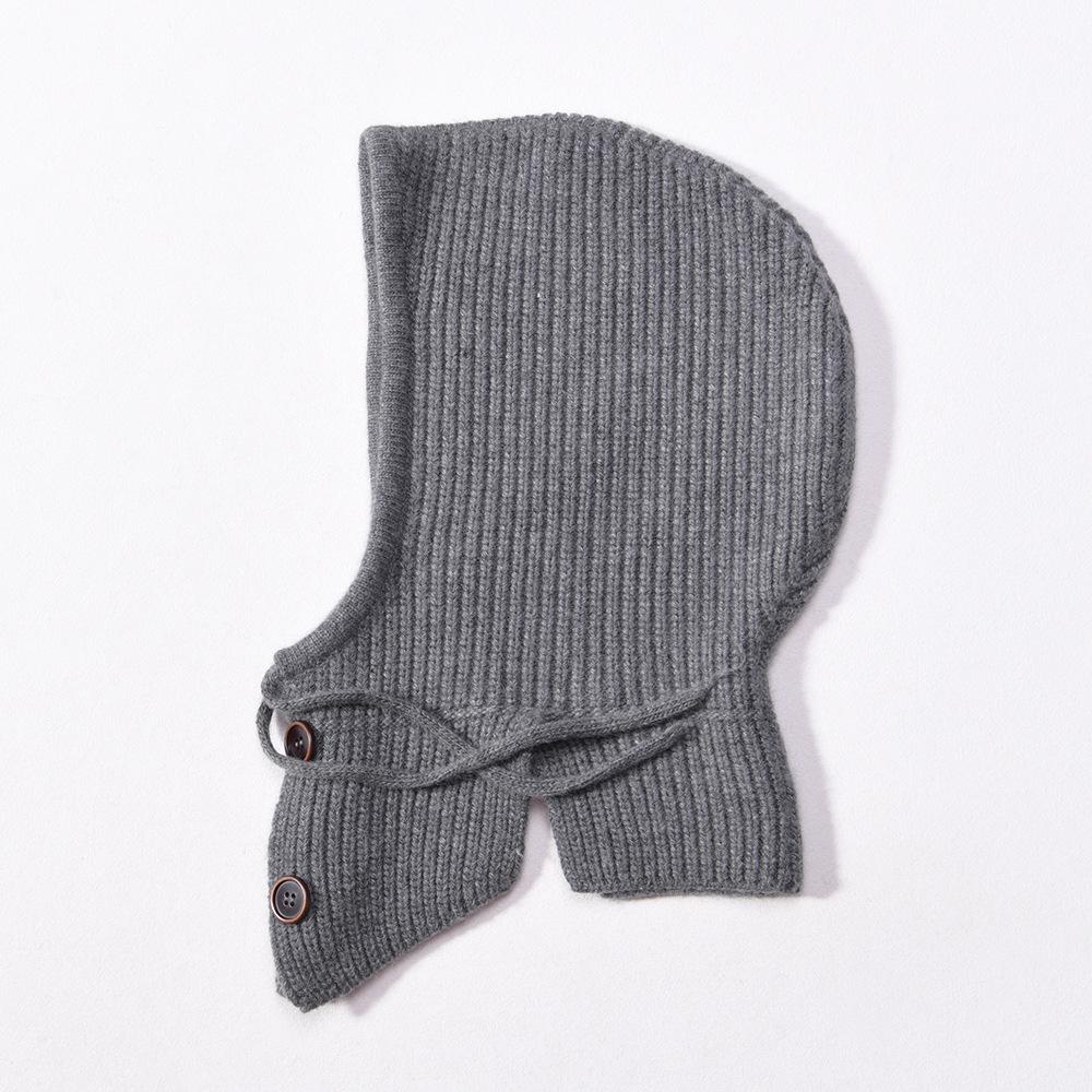 Big head friendly straps, button-up balaclava hat, autumn and winter ear protection, headgear, warm and windproof pullover hat.