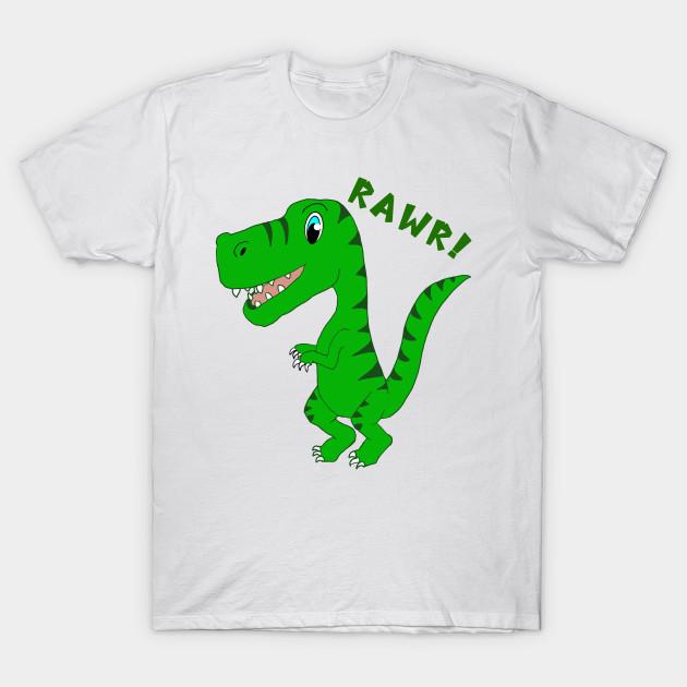Men Black Print T-shirt T-Rex Rawr! No-Cut Transfer Paper Print Cotton Tshirt XL белый