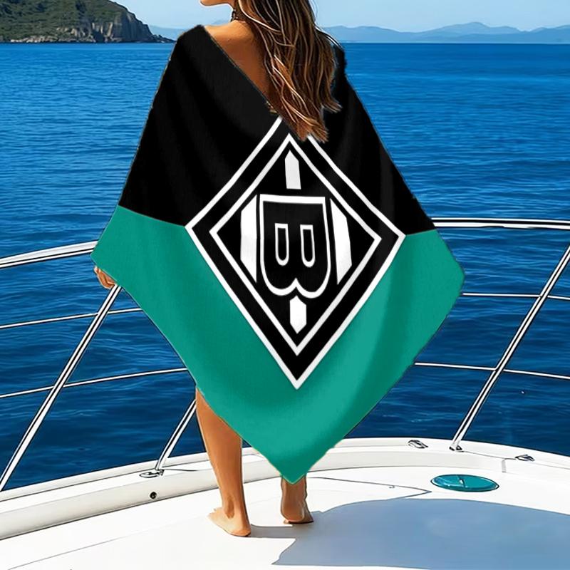 Mönchengladbach Wappen Strandtuch - Weiche, Saugfähige Mikrofaser, Leicht, Ideal für den Strand, Partys, Reisen, Camping Fanartikel