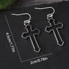Fashion Exaggerated Hollow Cross Ins Trend Retro Punk Style Earrings
