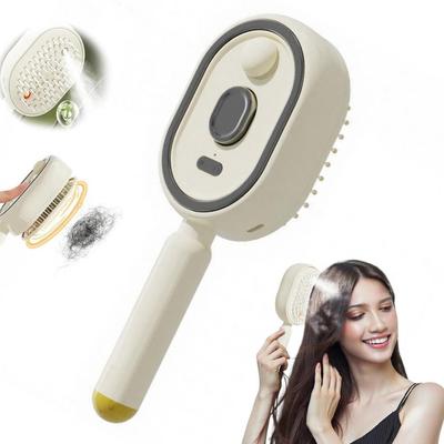 Cepillo de Vapor Eléctrico para el Cabello con Spray de Agua Reduce el Encrespamiento Antiestático Cepillo de Peine con Nebulización Inalámbrico Cepillo Desenredante para Cabello Esponjoso