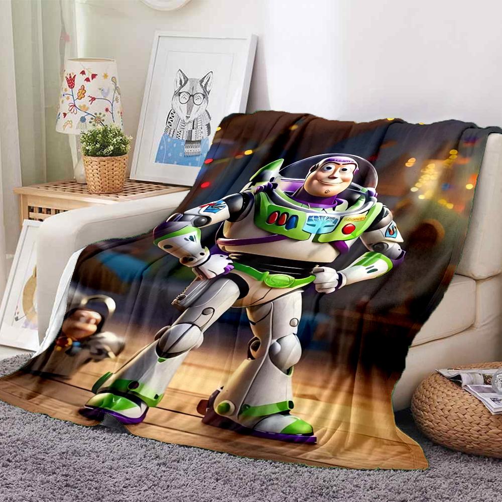 1Pc Buzz Lightyear Adventure Blanket Soft And Comfortable Casual Warm Camping Travel Christmas Halloween Xmas Gift M924354