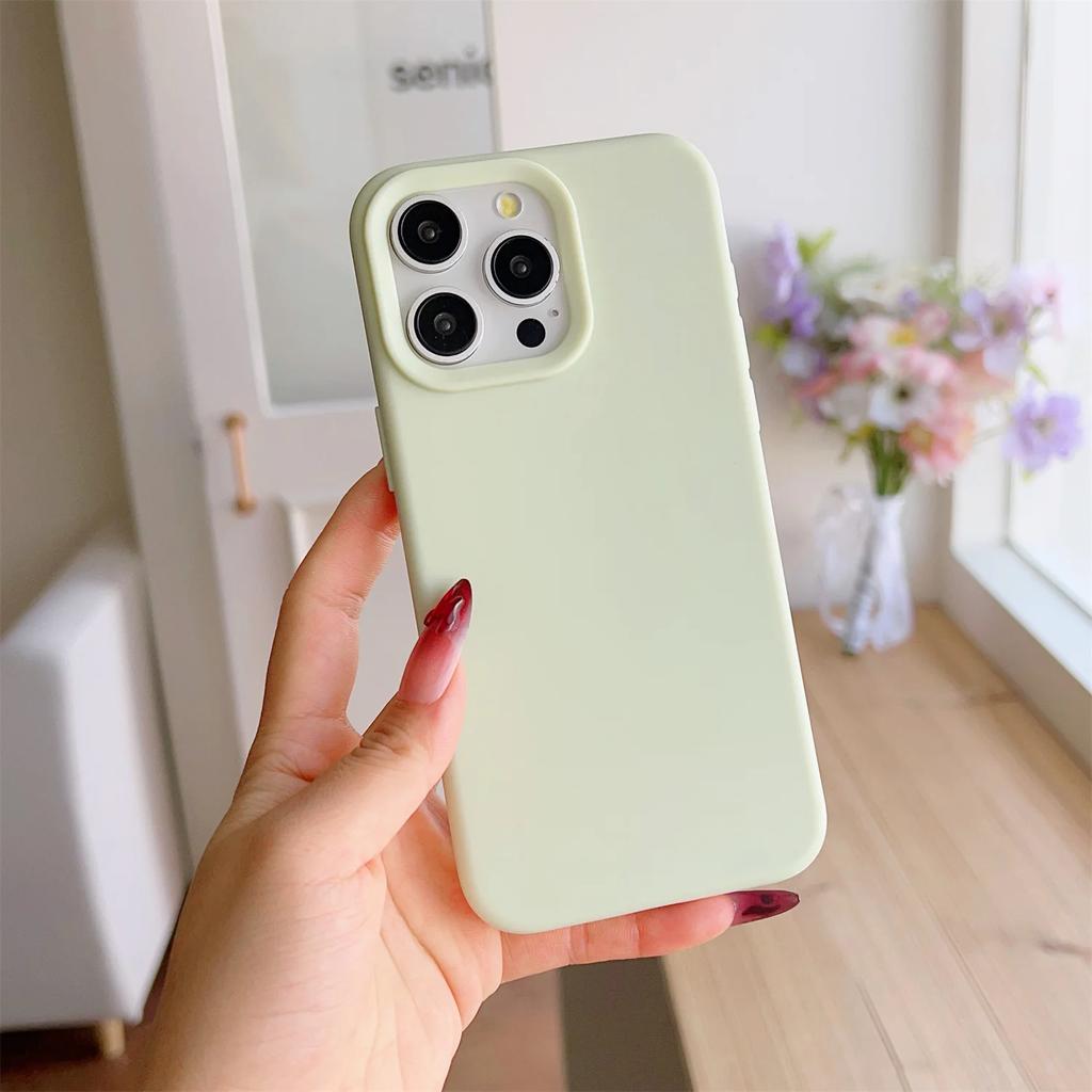 Phone Case For Apple iPhone 11 12 13 14 15 16e 16 Pro Max Plus Cover Candy Color Cute Slim Funda Silicone Soft