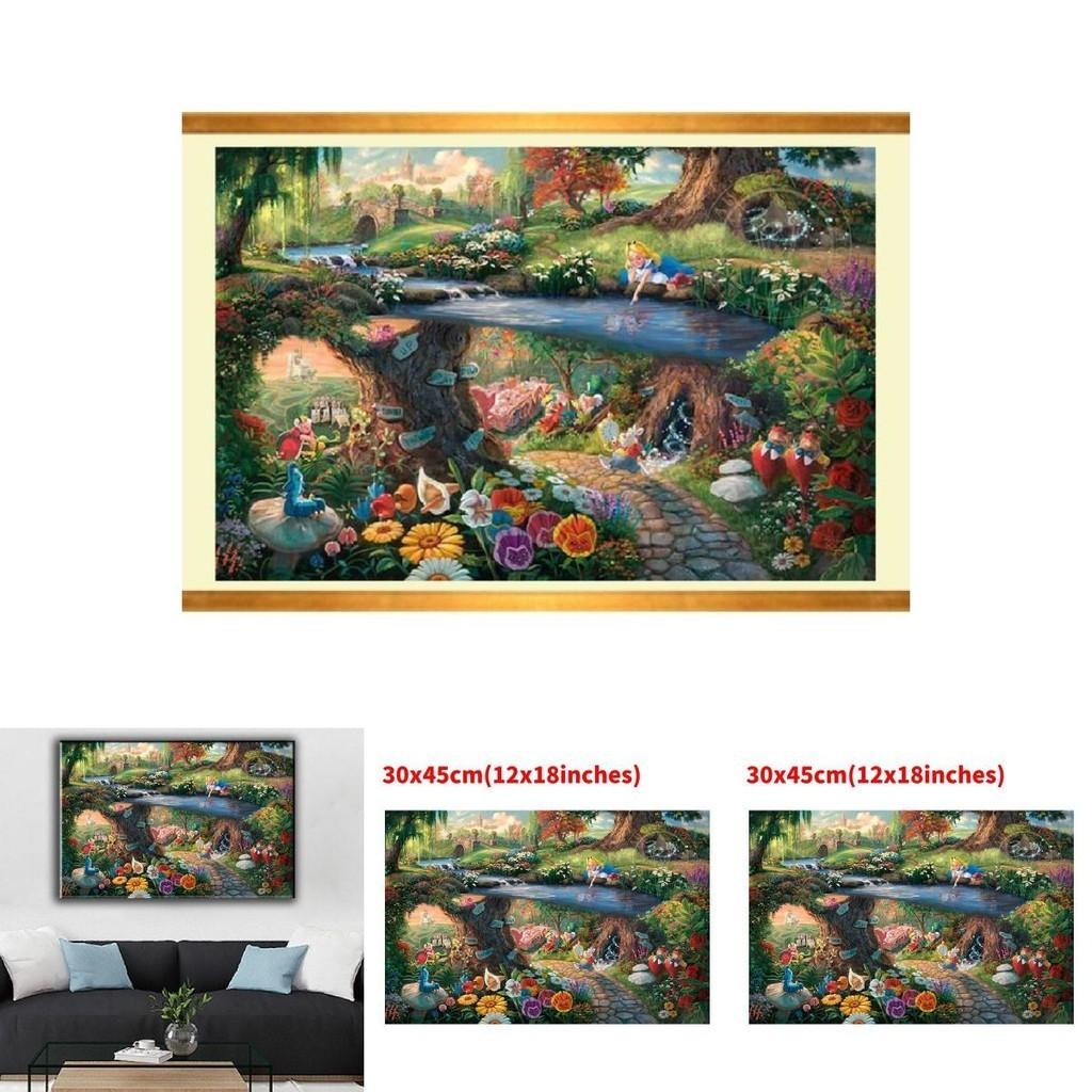 Mermaid Princess Canvas Wall Art Modern Fairy Tale Story Bedroom Children's Room Decorative Painting
