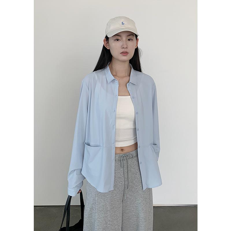 Nan Tao sunscreen shirt women's loose UV protection summer thin ice silk sunscreen new anti-wrinkle shirt