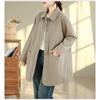 DIMANAF 2025 New Autumn Winter Women Plus Size Coats Jackets Cotton Loose Casual Lady Outerwear Trench