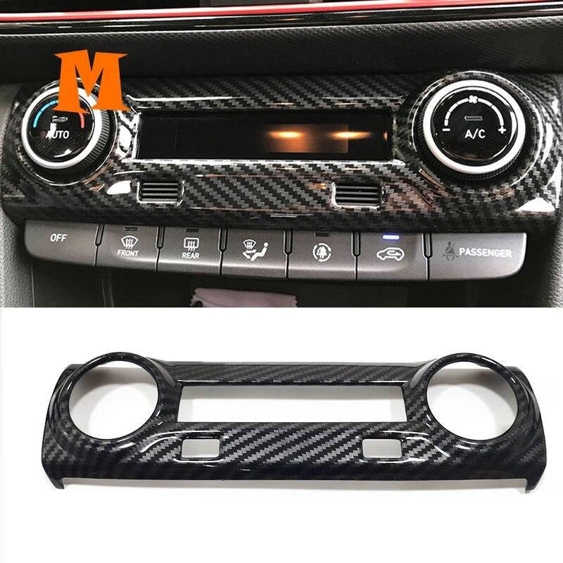 ABS Carbon Fiber for Hyundai Kona Kauai Encino 2017 2018   Car Window Lift Door Armrest Glass Button Switch Accessories