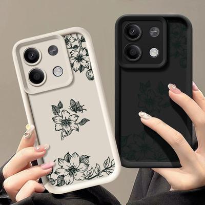 Lily Flower Pattern Phone for Xiaomi 14t 13t Poco X6 X5 F6 Pro Redmi Note 14 13 12 11 10 Pro Shockproof Silicone Soft Lens Protection Matte Cover