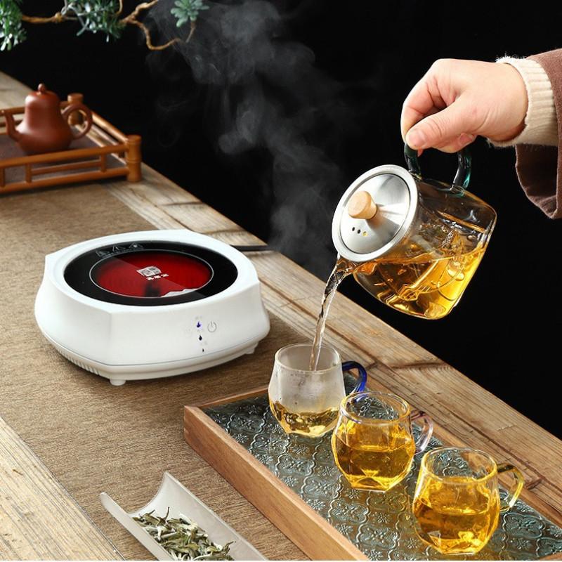 Mini Silent Electric Tea Stove High-temperature Resistant Mocha Pot Heating Stove Small Household Electric Ceramic Stove nero