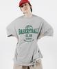 Modernmoment Basketball Oversized Short Sleeve T-Shirt [Melange Grey]
