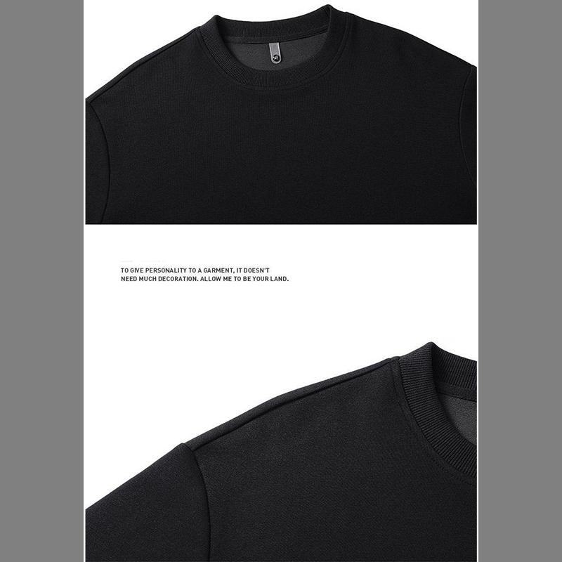 Spring and Autumn Plus Size Men's Fashionable Casual Round Neck Patchwork Printed Hoodie Men's Loose Top Men's Clothing