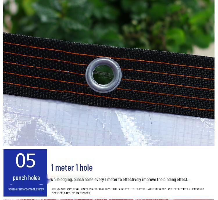 Three-Color Striped Waterproof Thickened Plastic Outdoor Awning and Dustproof Cover