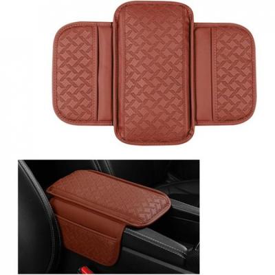 Center Console Cover, Microfiber Leather Vehicle Armrest Protector Orange
