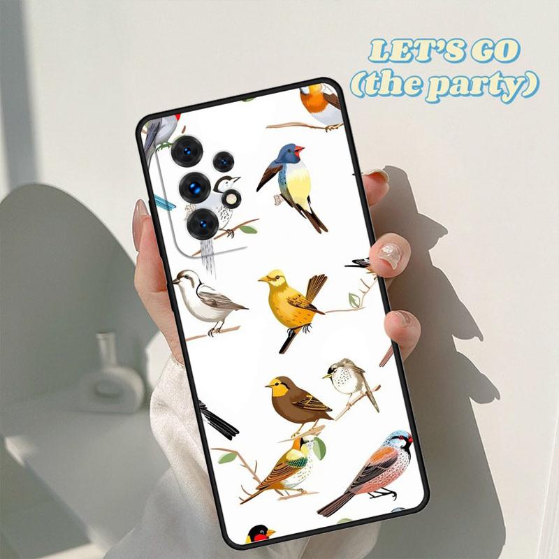 Garden Birds Phone Case For Samsung Galaxy A42 A31 A40 A51 A71 A32 A80 A91 A52 A72 A73 A20e A21S A50 A70 A11 A12 Cover