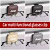 Car Sunglasses Holder Eyeglasses Hanger Sun Visor Glasses Clip For Jeep Grand Cherokee Wrangler JK Gladiator Compass Renegade