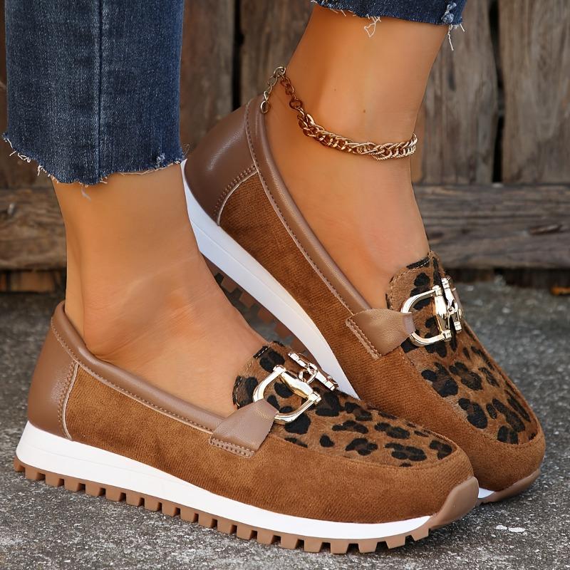 Big Size Women's Shoes 2025 Summer New Metal Buckle Big Size Flat Bottom Casual Cloth Single Shoes