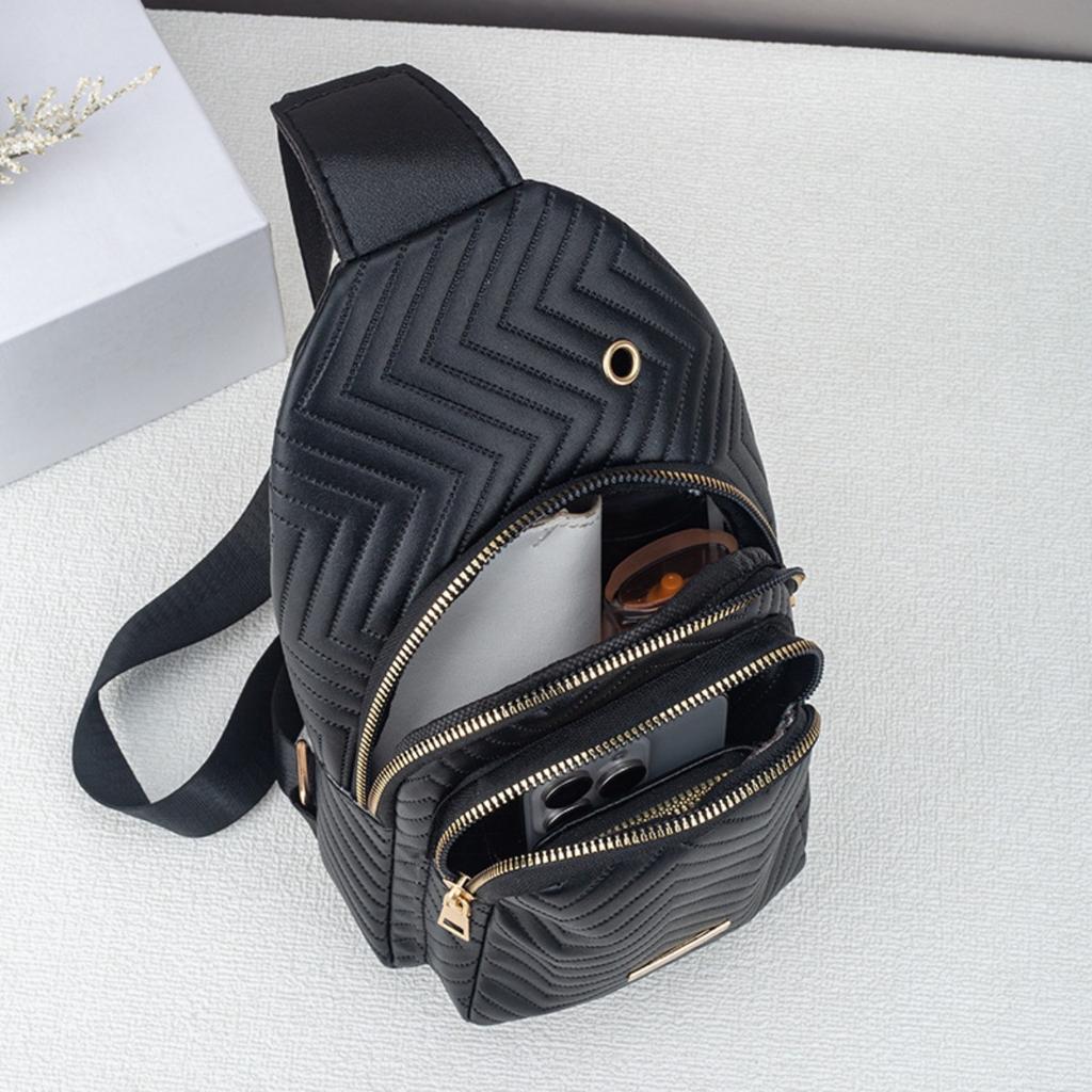 Borsa da Donna, Borsa con Rilievo a Onda, Marsupio, Outdoor, Shopping, Multi Scomparto, Grande Capacità, Borsa a Spalla