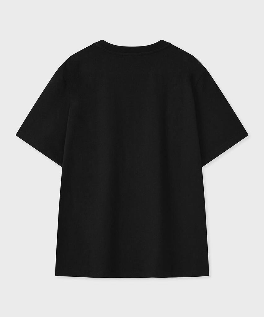 FALLETT Nero Drawing Oversized Short Sleeve T-Shirt Black