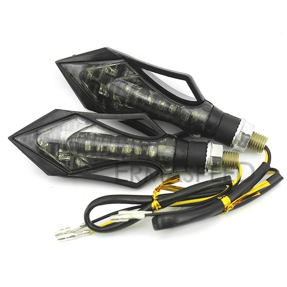 2Pcs Arrow Light Motorcycle Led Turn Signals Indicator Tail Brake Stop Signals Light Waterproof Scooter Motorbike Blinker