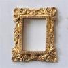 Mini Gold Picture Frame Victorian Small Resin Antique Photo Frame Tiny Baroques Ornate Frame Without Glass or Backing