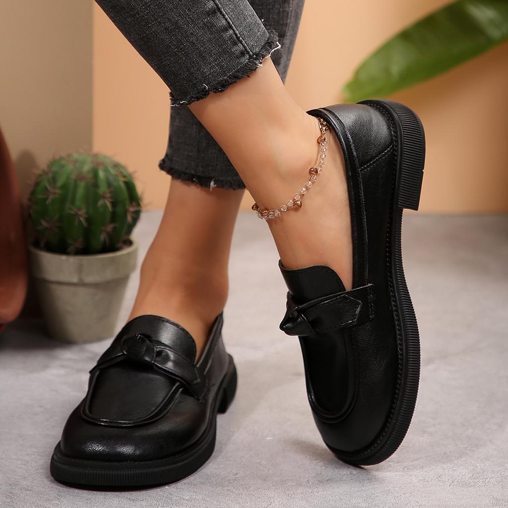 2025 Women's Heeled Mary Jane Shoes Women's High Heels Black Chunky Heel Office Loafers High Heels Spring Autumn Women's Shoes