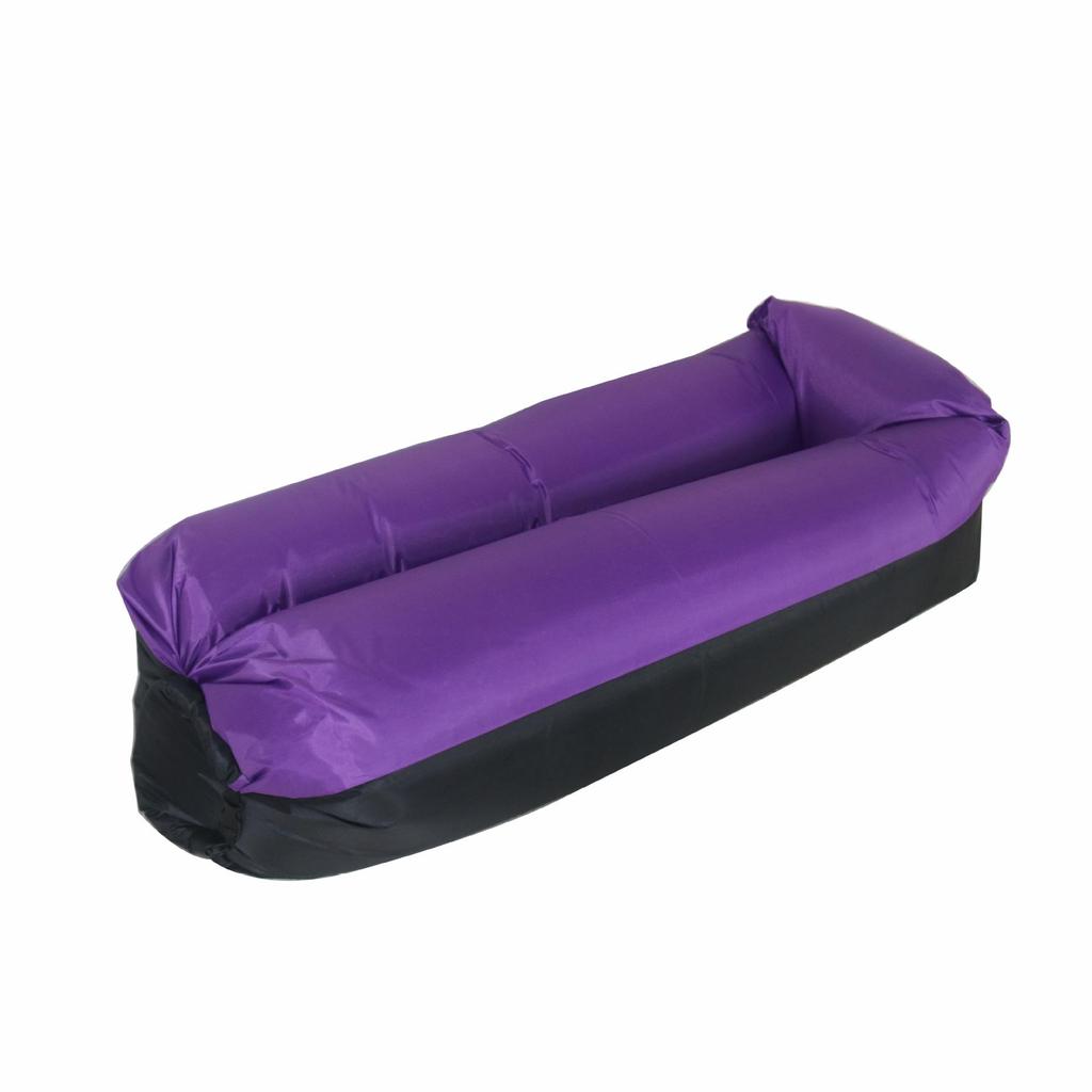 Pillow-Shaped Inflatable Outdoor Recliner - Portable Single Air Mattress for Camping & Festivals