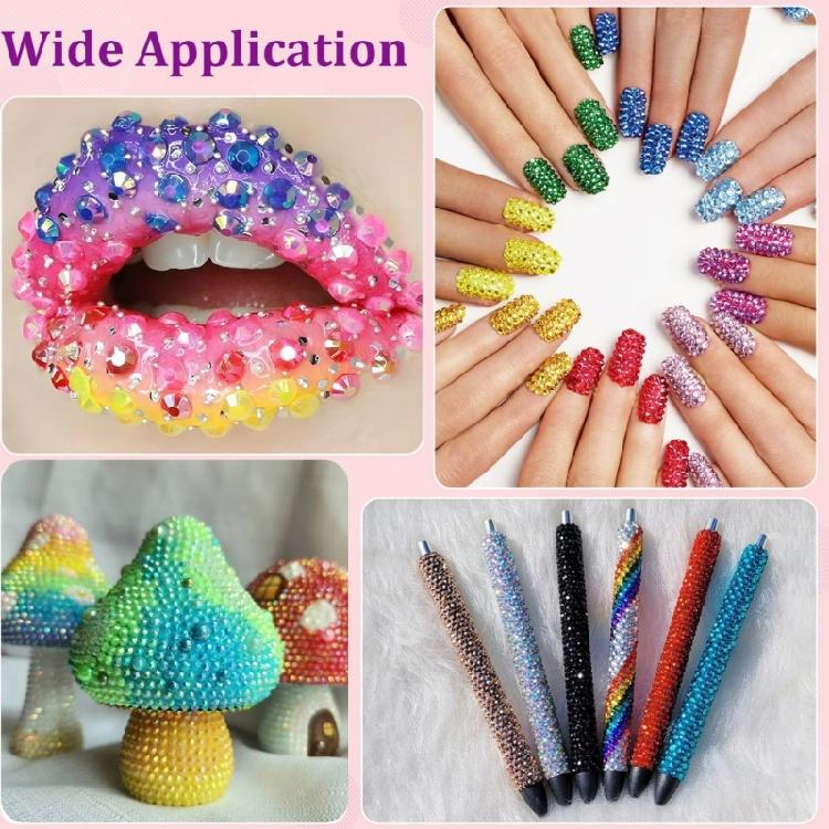 Fashion Art Rhinestones Set With 6 Different Styles Temperature Resistant Flat Back Items For Fabric Projects