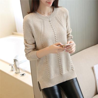 Classic Solid Color Autumn Winter Sweaters Women Long Sleeve Loose Korean All-match Knitting Bottoming Shirt Top