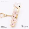 3carat PEANUTS Bag Key Clip Mini Snoopy and Cherry Blossoms Key Clip Key Holder Bag Charm Snoopy Goods