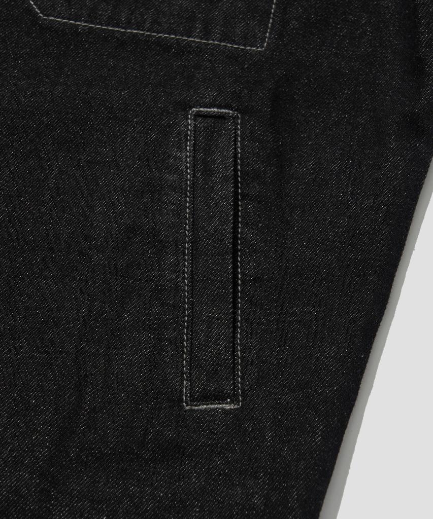 Agod Stone Washed Crop Denim Jacket [Black]