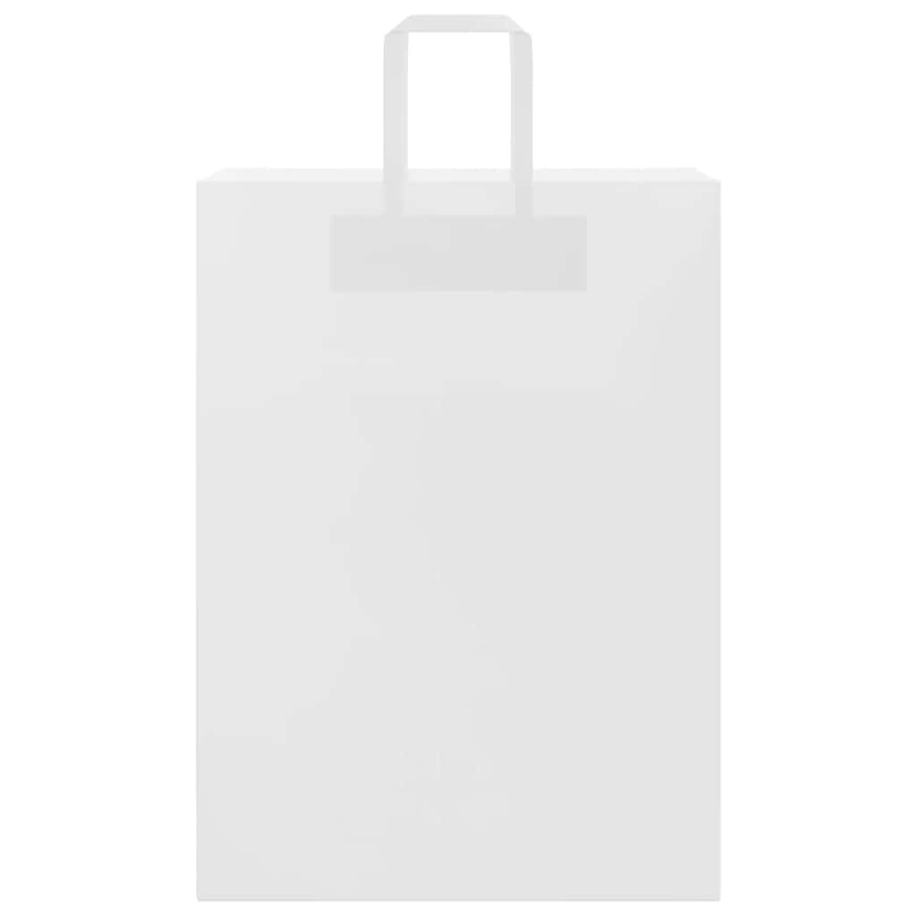 Kraft Paper Shopping Bags 50 Pcs with Handles White 32 X 17 X 44 Cm